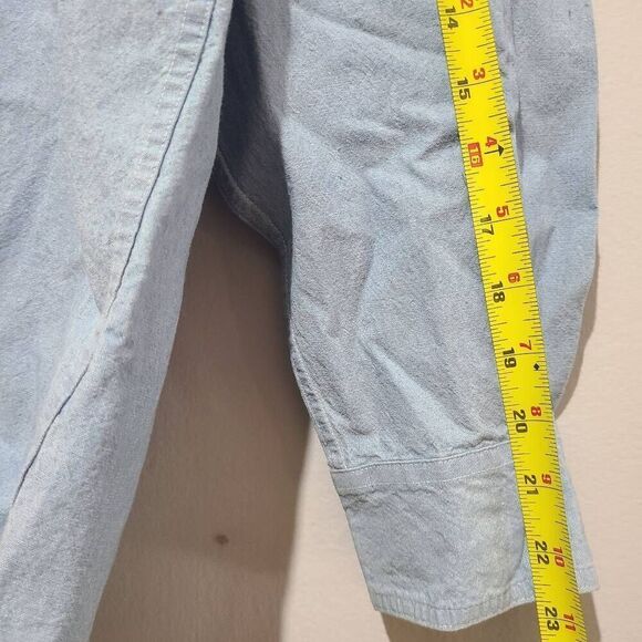 Vintage Looney Tunes Warner Bros Studio Store Men's Denim Shirt Size M 1996 - Picture 10 of 12